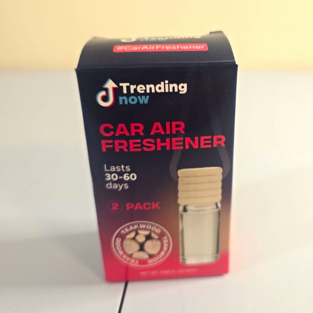 B17 Trending now Car Air Freshener Teakwood Scent 2 Pack 30-60 Days Hanging